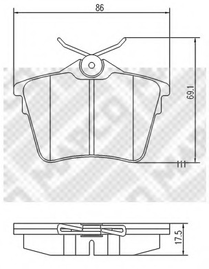 set placute frana,frana disc 6756 MAPCO - Set placute frana set placute frana,frana disc 6756 MAPCO - Set placute frana