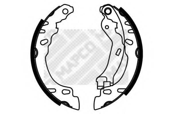 Set saboti frana 8032 MAPCO - Material frictiune sabot frana/ sabot frana