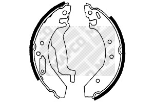 Set saboti frana 8511 MAPCO - Material frictiune sabot frana/ sabot frana