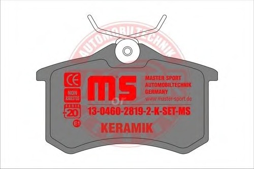 set placute frana,frana disc 13-0460-2819-2-C-SET MASTER-SPORT - Frana disc set placute frana,frana disc 13-0460-2819-2-C-SET MASTER-SPORT - Frana disc