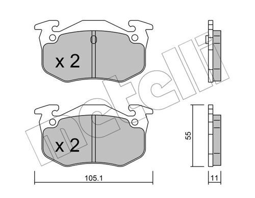 set placute frana,frana disc 22-0038-0 METELLI - Frana disc set placute frana,frana disc 22-0038-0 METELLI - Frana disc
