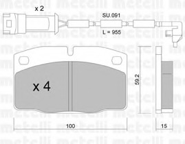 set placute frana,frana disc 22-0044-2K METELLI - Frana disc set placute frana,frana disc 22-0044-2K METELLI - Frana disc