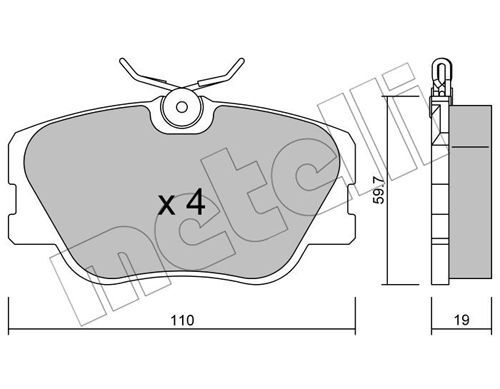 set placute frana,frana disc 22-0061-0 METELLI - Frana disc set placute frana,frana disc 22-0061-0 METELLI - Frana disc