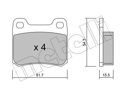set placute frana,frana disc 22-0092-1 METELLI - Frana disc set placute frana,frana disc 22-0092-1 METELLI - Frana disc