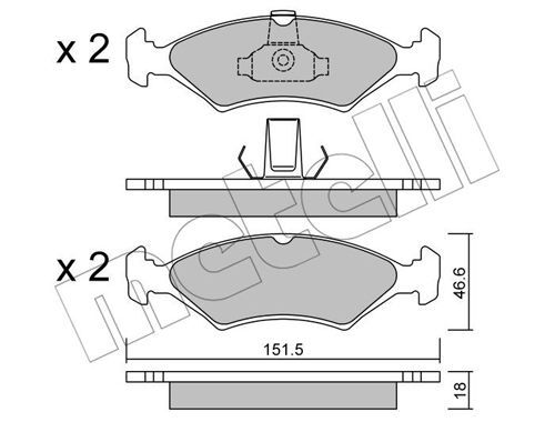 set placute frana,frana disc 22-0093-0 METELLI - Set placute frana set placute frana,frana disc 22-0093-0 METELLI - Set placute frana