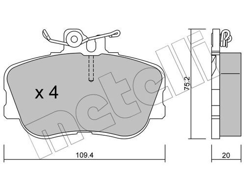 set placute frana,frana disc 22-0158-0 METELLI - Set placute frana set placute frana,frana disc 22-0158-0 METELLI - Set placute frana