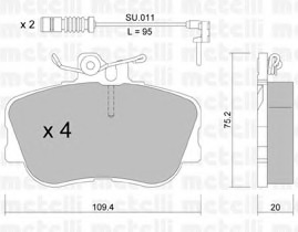 set placute frana,frana disc 22-0158-0K METELLI - Set placute frana set placute frana,frana disc 22-0158-0K METELLI - Set placute frana