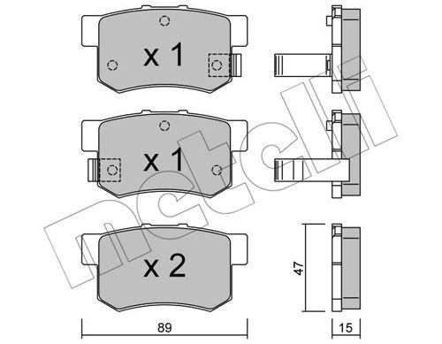 set placute frana,frana disc 22-0173-0 METELLI - Frana disc