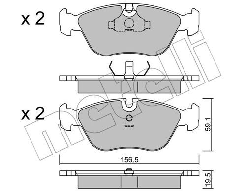 set placute frana,frana disc 22-0182-0 METELLI - Frana disc set placute frana,frana disc 22-0182-0 METELLI - Frana disc