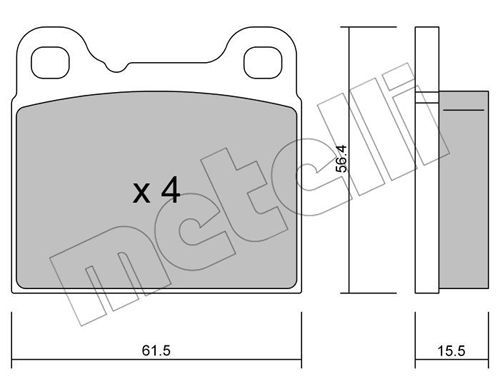set placute frana,frana disc 22-0200-0 METELLI - Frana disc set placute frana,frana disc 22-0200-0 METELLI - Frana disc