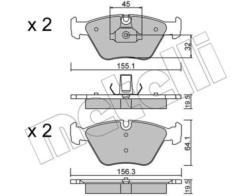 set placute frana,frana disc 22-0207-3 METELLI - Frana disc set placute frana,frana disc 22-0207-3 METELLI - Frana disc