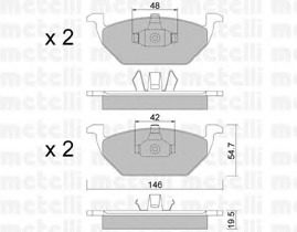 set placute frana,frana disc 22-0211-1 METELLI - Frana disc