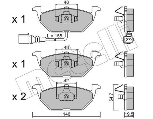 set placute frana,frana disc 22-0211-2 METELLI - Frana disc set placute frana,frana disc 22-0211-2 METELLI - Frana disc