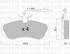 set placute frana,frana disc 22-0217-0 METELLI - Frana disc set placute frana,frana disc 22-0217-0 METELLI - Frana disc
