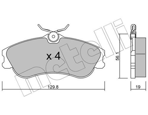 set placute frana,frana disc 22-0217-1 METELLI - Frana disc set placute frana,frana disc 22-0217-1 METELLI - Frana disc