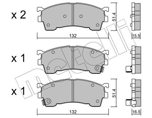 set placute frana,frana disc 22-0223-1 METELLI - Set placute frana set placute frana,frana disc 22-0223-1 METELLI - Set placute frana