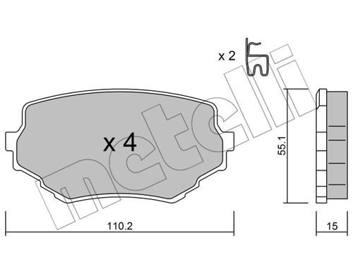 set placute frana,frana disc 22-0249-0 METELLI - Frana disc set placute frana,frana disc 22-0249-0 METELLI - Frana disc