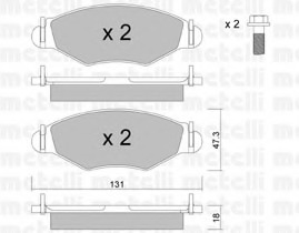 set placute frana,frana disc 22-0254-1 METELLI - Frana disc set placute frana,frana disc 22-0254-1 METELLI - Frana disc