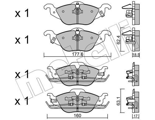 set placute frana,frana disc 22-0257-0 METELLI - Frana disc set placute frana,frana disc 22-0257-0 METELLI - Frana disc
