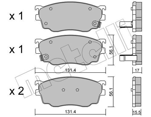 set placute frana,frana disc 22-0301-0 METELLI - Set placute frana set placute frana,frana disc 22-0301-0 METELLI - Set placute frana