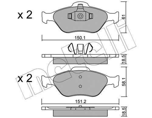 set placute frana,frana disc 22-0316-0 METELLI - Set placute frana set placute frana,frana disc 22-0316-0 METELLI - Set placute frana