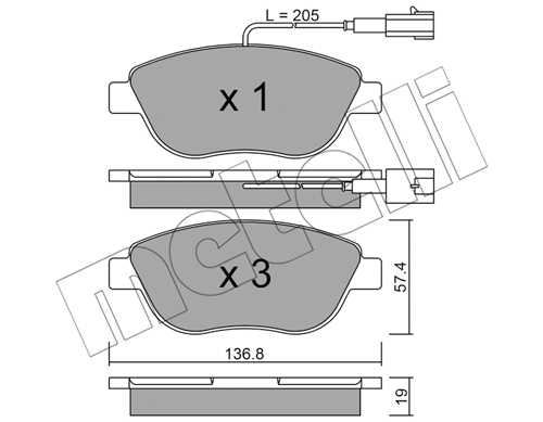 set placute frana,frana disc 22-0322-0 METELLI - Set placute frana set placute frana,frana disc 22-0322-0 METELLI - Set placute frana