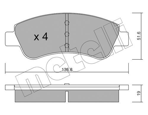 set placute frana,frana disc 22-0327-0 METELLI - Frana disc set placute frana,frana disc 22-0327-0 METELLI - Frana disc