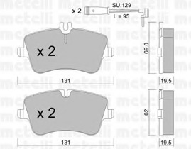 set placute frana,frana disc 22-0342-0K METELLI - Set placute frana set placute frana,frana disc 22-0342-0K METELLI - Set placute frana