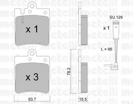set placute frana,frana disc 22-0344-1K METELLI - Set placute frana set placute frana,frana disc 22-0344-1K METELLI - Set placute frana