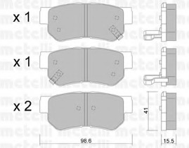 set placute frana,frana disc 22-0365-0 METELLI - Frana disc set placute frana,frana disc 22-0365-0 METELLI - Frana disc