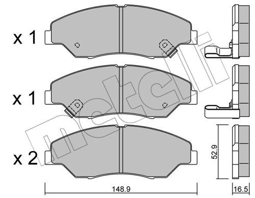 set placute frana,frana disc 22-0376-0 METELLI - Frana disc set placute frana,frana disc 22-0376-0 METELLI - Frana disc