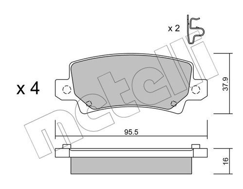 set placute frana,frana disc 22-0447-0 METELLI - Frana disc set placute frana,frana disc 22-0447-0 METELLI - Frana disc