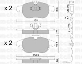 set placute frana,frana disc 22-0540-1K METELLI - Frana disc set placute frana,frana disc 22-0540-1K METELLI - Frana disc