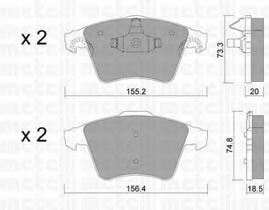 set placute frana,frana disc 22-0552-3 METELLI - Frana disc set placute frana,frana disc 22-0552-3 METELLI - Frana disc