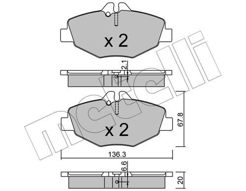 set placute frana,frana disc 22-0562-0 METELLI - Frana disc set placute frana,frana disc 22-0562-0 METELLI - Frana disc