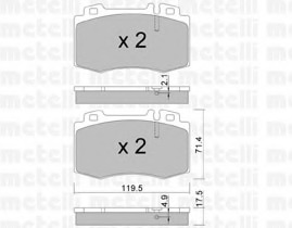 set placute frana,frana disc 22-0563-5 METELLI - Frana disc set placute frana,frana disc 22-0563-5 METELLI - Frana disc