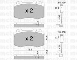 set placute frana,frana disc 22-0563-5K METELLI - Frana disc set placute frana,frana disc 22-0563-5K METELLI - Frana disc