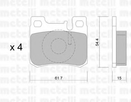 set placute frana,frana disc 22-0566-0 METELLI - Frana disc set placute frana,frana disc 22-0566-0 METELLI - Frana disc