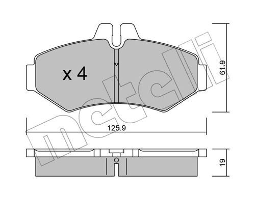 set placute frana,frana disc 22-0572-0 METELLI - Frana disc set placute frana,frana disc 22-0572-0 METELLI - Frana disc