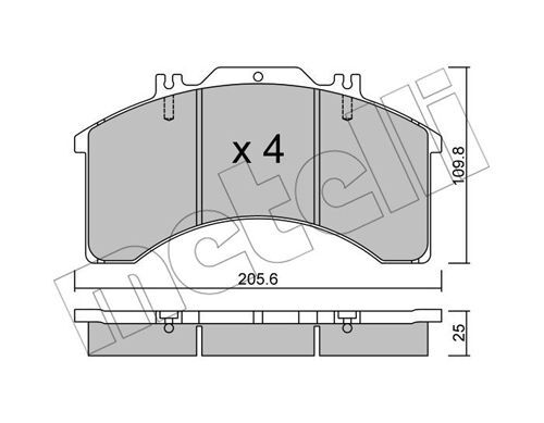 set placute frana,frana disc 22-0580-0 METELLI - Frana disc set placute frana,frana disc 22-0580-0 METELLI - Frana disc