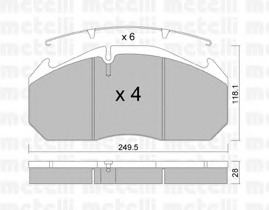 set placute frana,frana disc 22-0586-0 METELLI - Frana disc set placute frana,frana disc 22-0586-0 METELLI - Frana disc