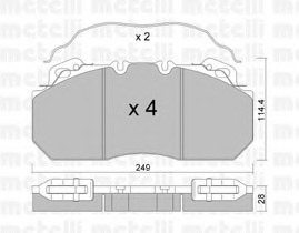 set placute frana,frana disc 22-0589-0 METELLI - Frana disc set placute frana,frana disc 22-0589-0 METELLI - Frana disc