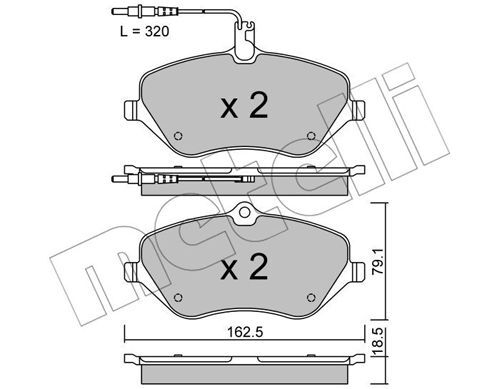 set placute frana,frana disc 22-0601-1 METELLI - Frana disc set placute frana,frana disc 22-0601-1 METELLI - Frana disc