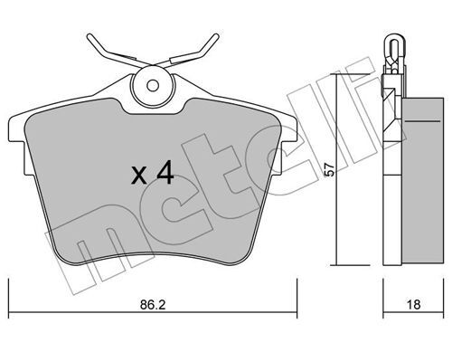 set placute frana,frana disc 22-0602-0 METELLI - Frana disc set placute frana,frana disc 22-0602-0 METELLI - Frana disc