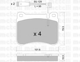 set placute frana,frana disc 22-0668-0K METELLI - Frana disc set placute frana,frana disc 22-0668-0K METELLI - Frana disc