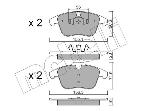 set placute frana,frana disc 22-0675-0 METELLI - Frana disc set placute frana,frana disc 22-0675-0 METELLI - Frana disc