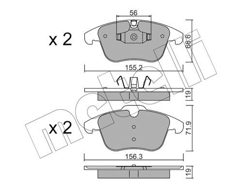 set placute frana,frana disc 22-0675-4 METELLI - Set placute frana set placute frana,frana disc 22-0675-4 METELLI - Set placute frana
