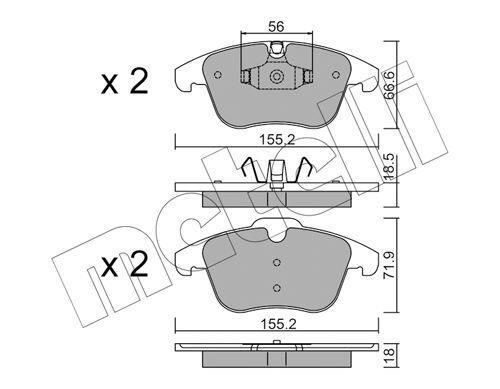 set placute frana,frana disc 22-0675-5 METELLI - Frana disc set placute frana,frana disc 22-0675-5 METELLI - Frana disc