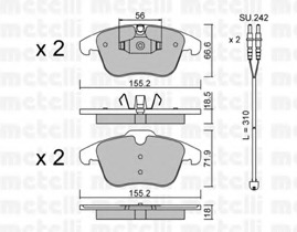 set placute frana,frana disc 22-0675-5K METELLI - Frana disc set placute frana,frana disc 22-0675-5K METELLI - Frana disc