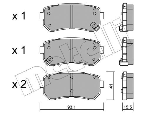 set placute frana,frana disc 22-0725-0 METELLI - Frana disc set placute frana,frana disc 22-0725-0 METELLI - Frana disc